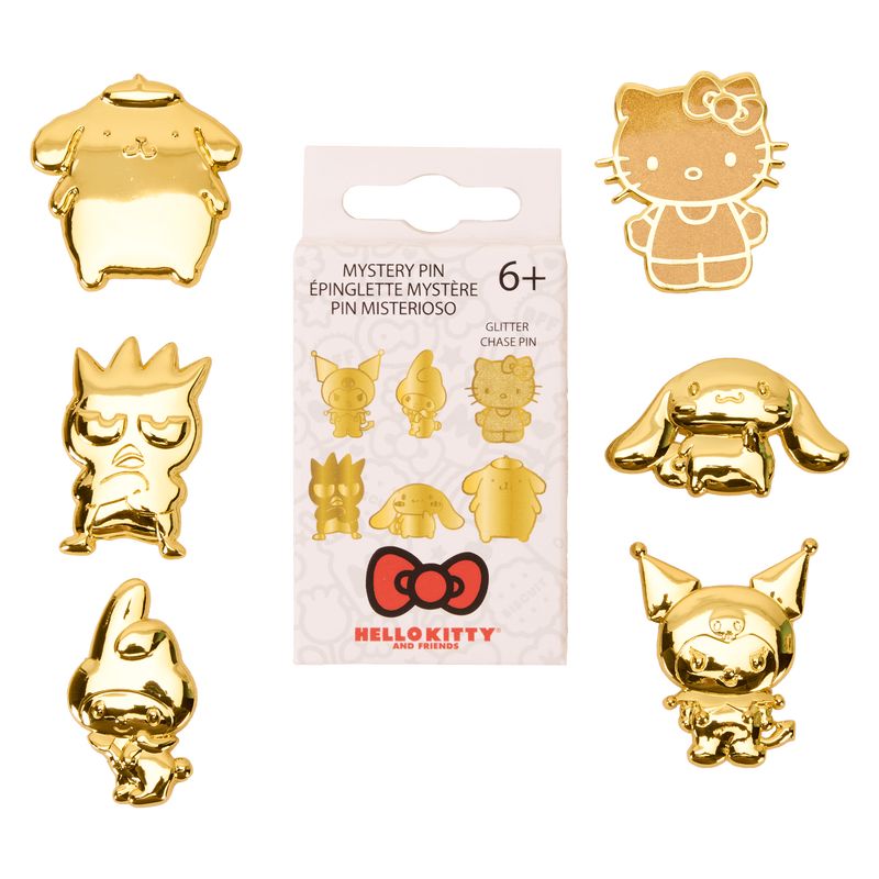 LOUNGEFLY : SANRIO - Hello Kitty & Friends 50th Anniversary Gold Mystery Box Pin