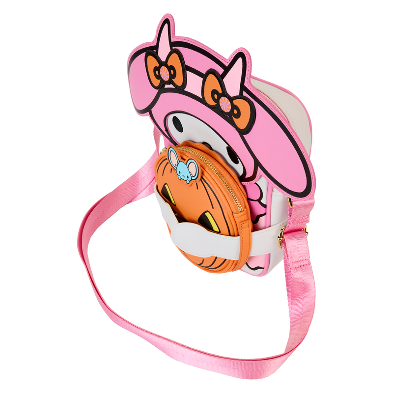 LOUNGEFLY : SANRIO - My Melody Pumpkin Crossbuddies Cosplay Crossbody Bag with Coin Bag