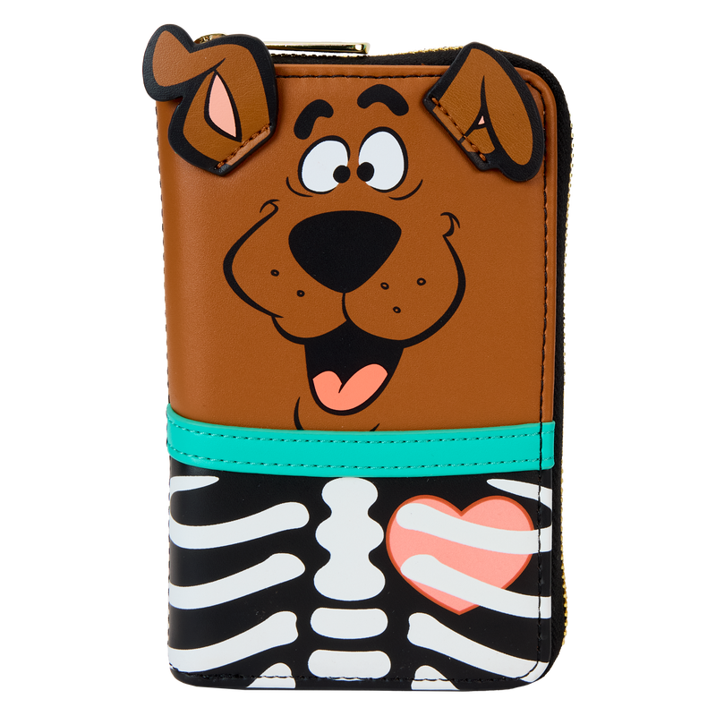 LOUNGEFLY : SCOOBY DOO - Skeleton Cosplay Glow Zip Purse