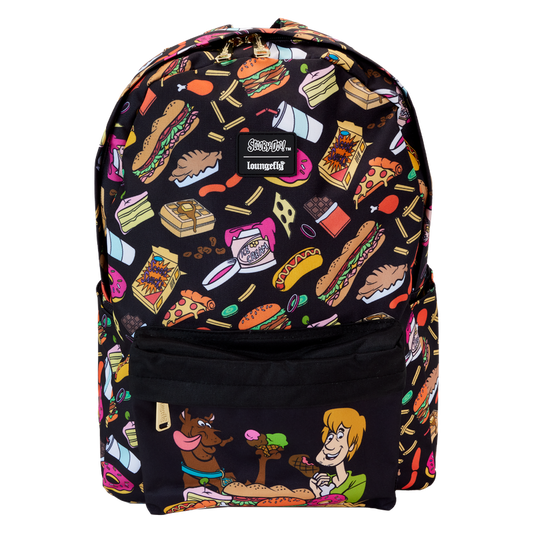 LOUNGEFLY : SCOOBY DOO - Munchies All-Over Print Nylon Full-Size Backpack