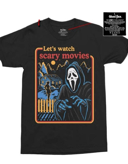 SCREAM - Ghost Face Let's Watch Scary Movies T-Shirt