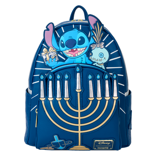 LOUNGEFLY : LILO & STITCH - Stitch Hanukkah Menorah Light Up Mini Backpack