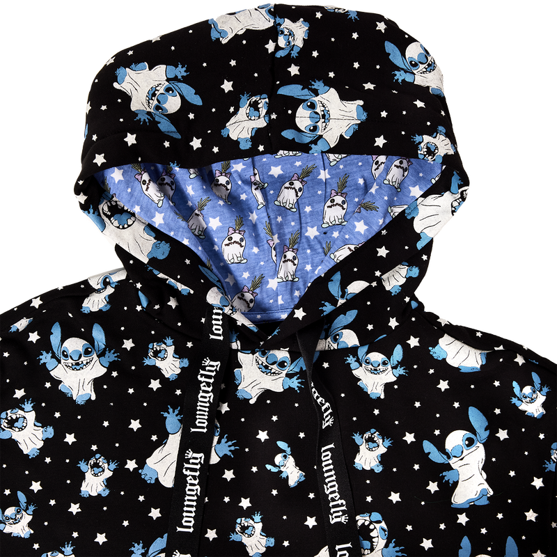 LOUNGEFLY : DISNEY - Stitch Ghost Costume All-Over Print Unisex Hoodie