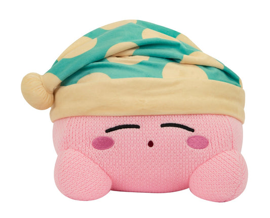 KIRBY - Nuiguru Knit Sleeping Kirby With Nightcap Mega Plush