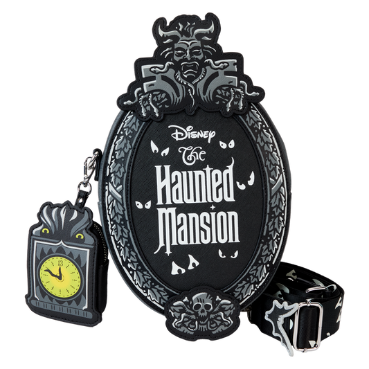 LOUNGEFLY : DISNEY - Haunted Mansion Plaque Glow Crossbody Bag