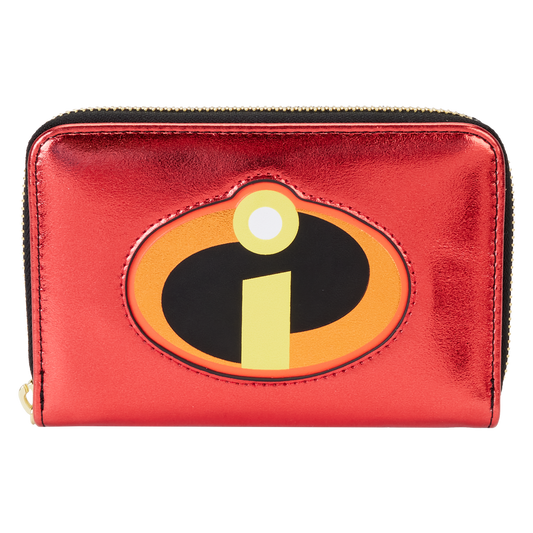 LOUNGEFLY : PIXAR - The Incredibles 20th Anniversary Metallic Cosplay Zip Around Purse