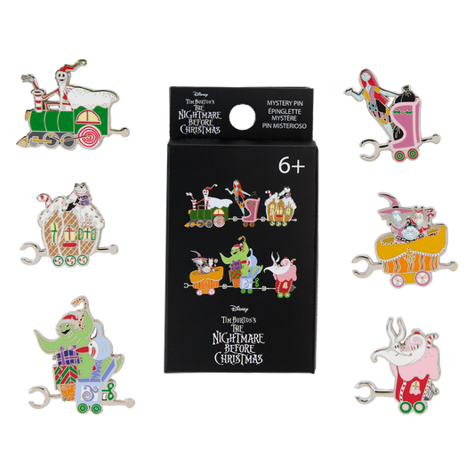 LOUNGEFLY : NIGHTMARE BEFORE CHRISTMAS - Christmas Town Train Blind Box Single Enamel Pin