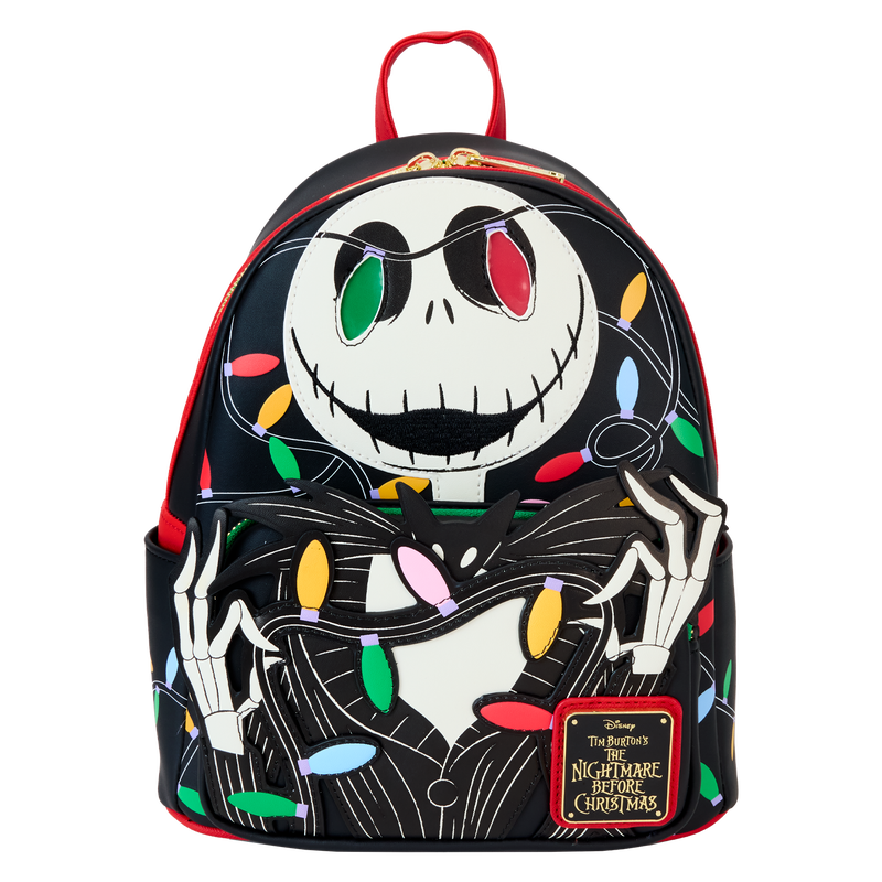 LOUNGEFLY : NIGHTMARE BEFORE CHRISTMAS - Jack Smiling Light Up Mini Backpack