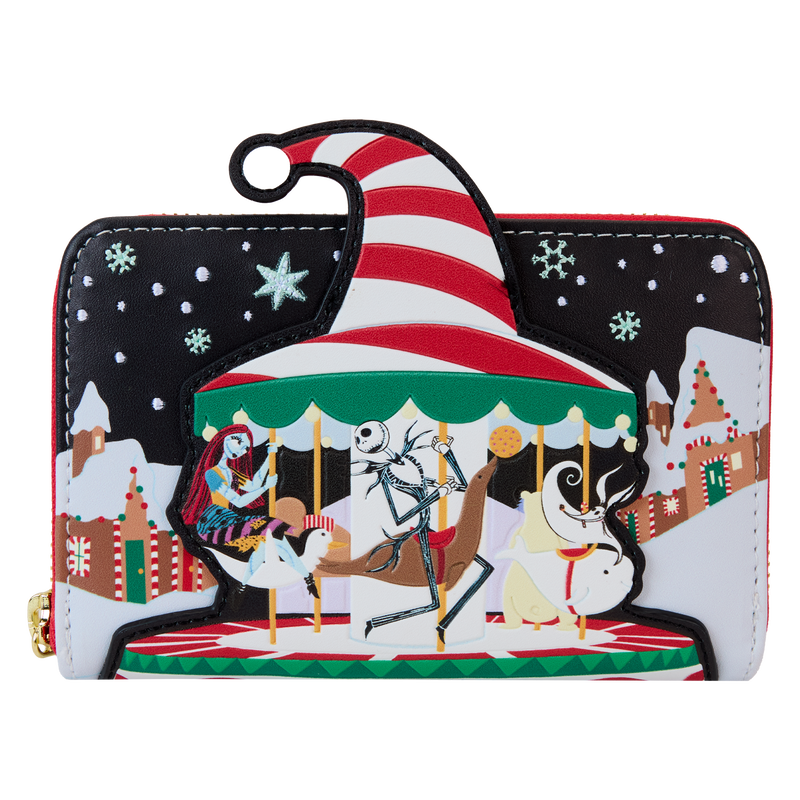 LOUNGEFLY : NIGHTMARE BEFORE CHRISTMAS - Town Carousel Zip Purse