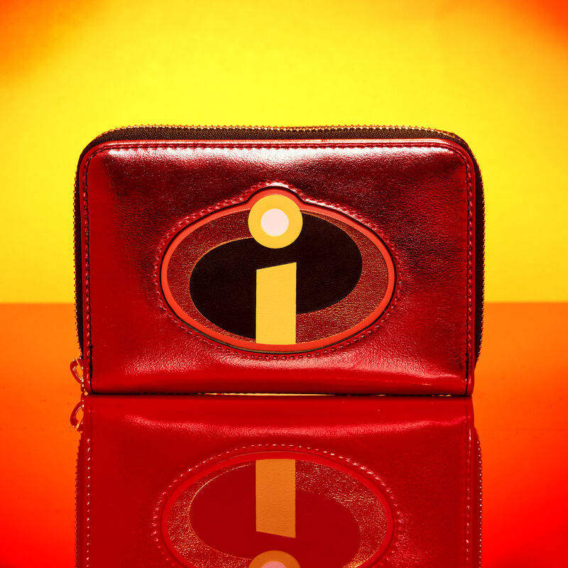 LOUNGEFLY : PIXAR - The Incredibles 20th Anniversary Metallic Cosplay Zip Around Purse