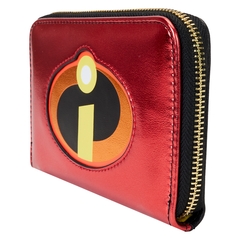 LOUNGEFLY : PIXAR - The Incredibles 20th Anniversary Metallic Cosplay Zip Around Purse