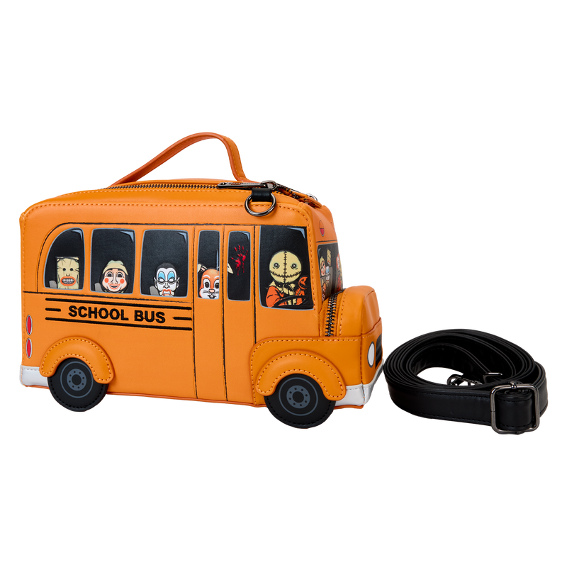 LOUNGEFLY : TRICK 'R TREAT - School Bus Crossbody Bag