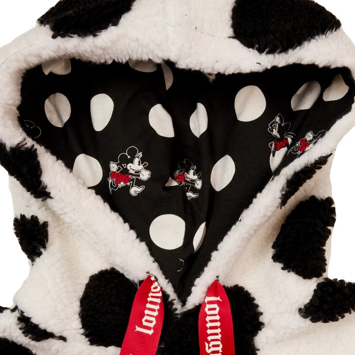 LOUNGEFLY : DISNEY - Minnie Rocks The Dots Sherpa Hoodie