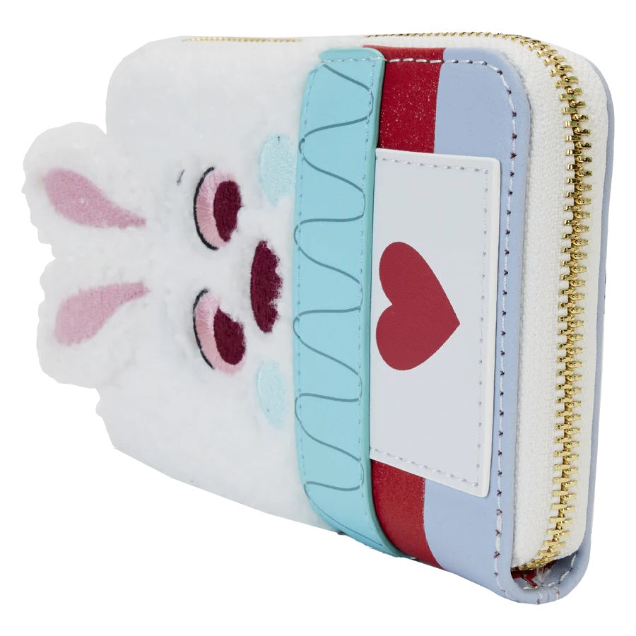 LOUNGEFLY : DISNEY - Alice In Wonderland White Rabbit Cosplay Zip Purse