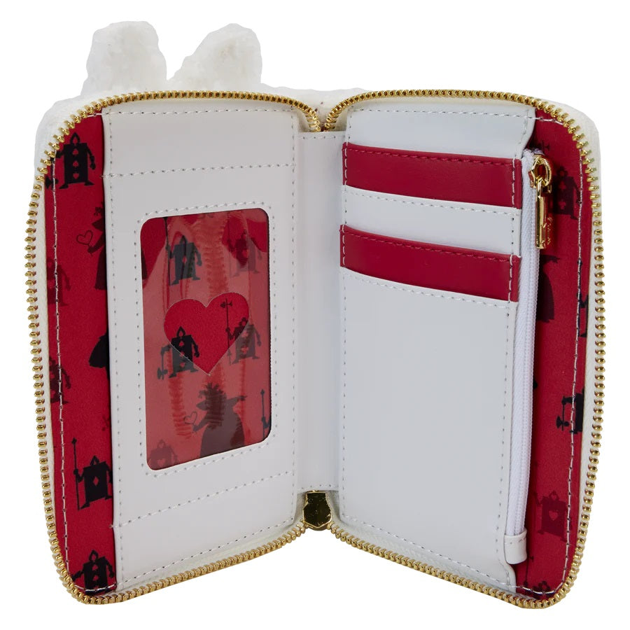 LOUNGEFLY : DISNEY - Alice In Wonderland White Rabbit Cosplay Zip Purse