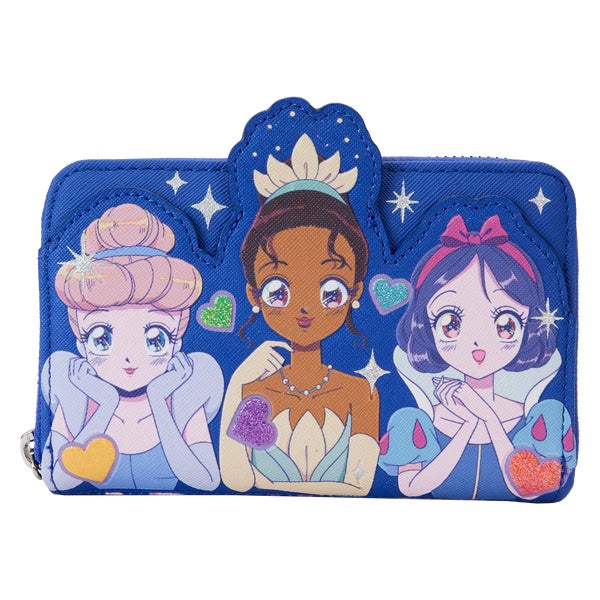 LOUNGEFLY : DISNEY - Princess Manga Style Zip-Around Purse