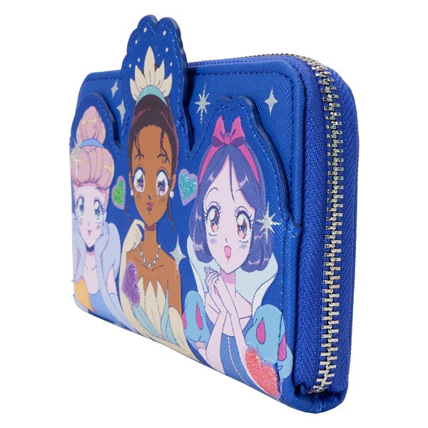 LOUNGEFLY : DISNEY - Princess Manga Style Zip-Around Purse