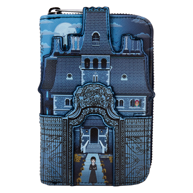 LOUNGEFLY : WEDNESDAY - Nevermore Castle Zip Purse