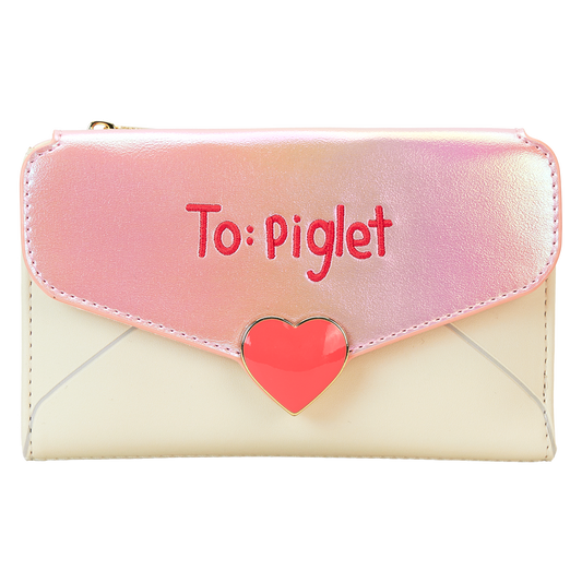 LOUNGEFLY : DISNEY - Winnie The Pooh & Piglet Love Letter Bifold Purse