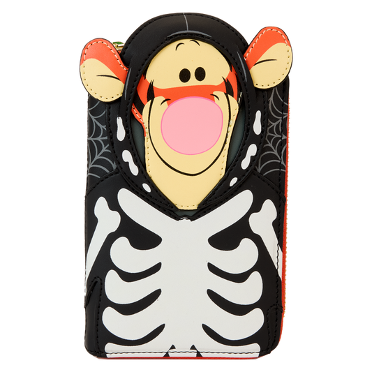 LOUNGEFLY : DISNEY - Winnie The Pooh Skeleton Tigger Cosplay Zip Purse