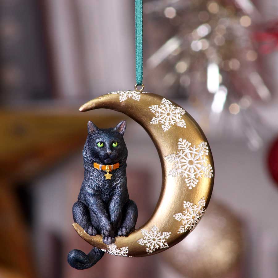 LISA PARKER - Moon Cat Hanging Christmas Decoration