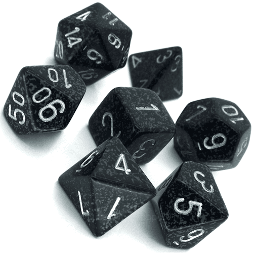 CHESSEX - Speckled Polyhedral 7 Dice Set - Ninja