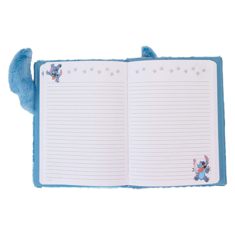 LOUNGEFLY : DISNEY - Lilo & Stitch Plush Cosplay Refillable Stationery Journal