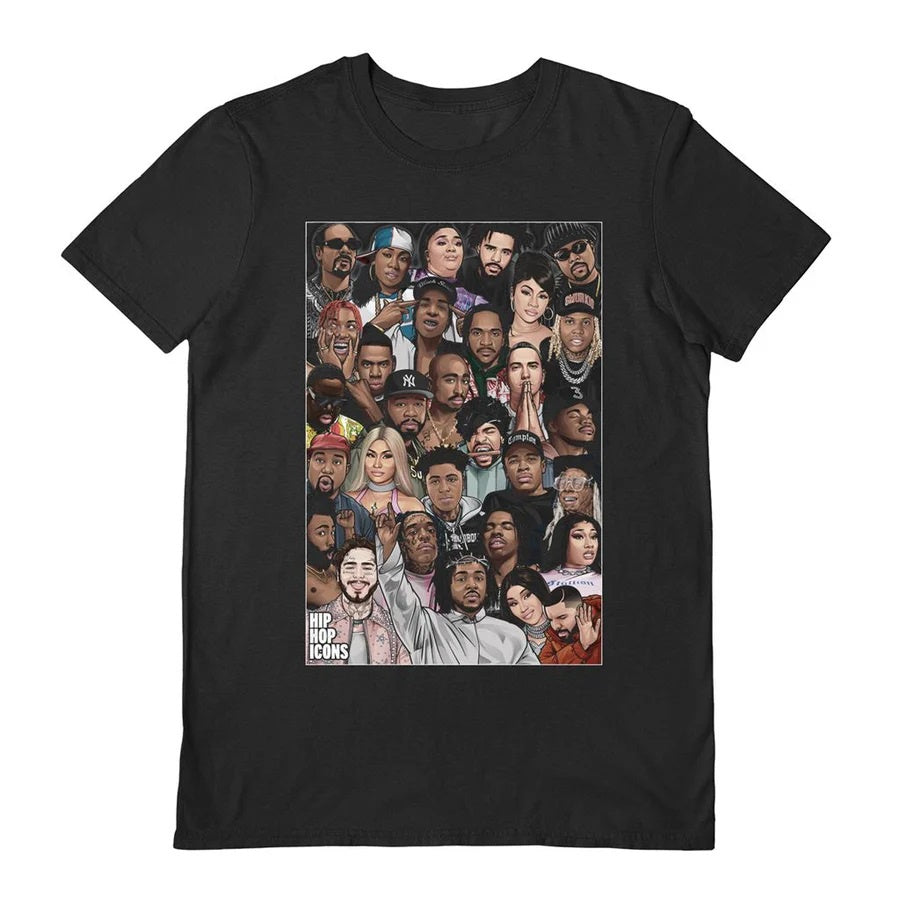 HIP HOP ICONS - Black T-Shirt