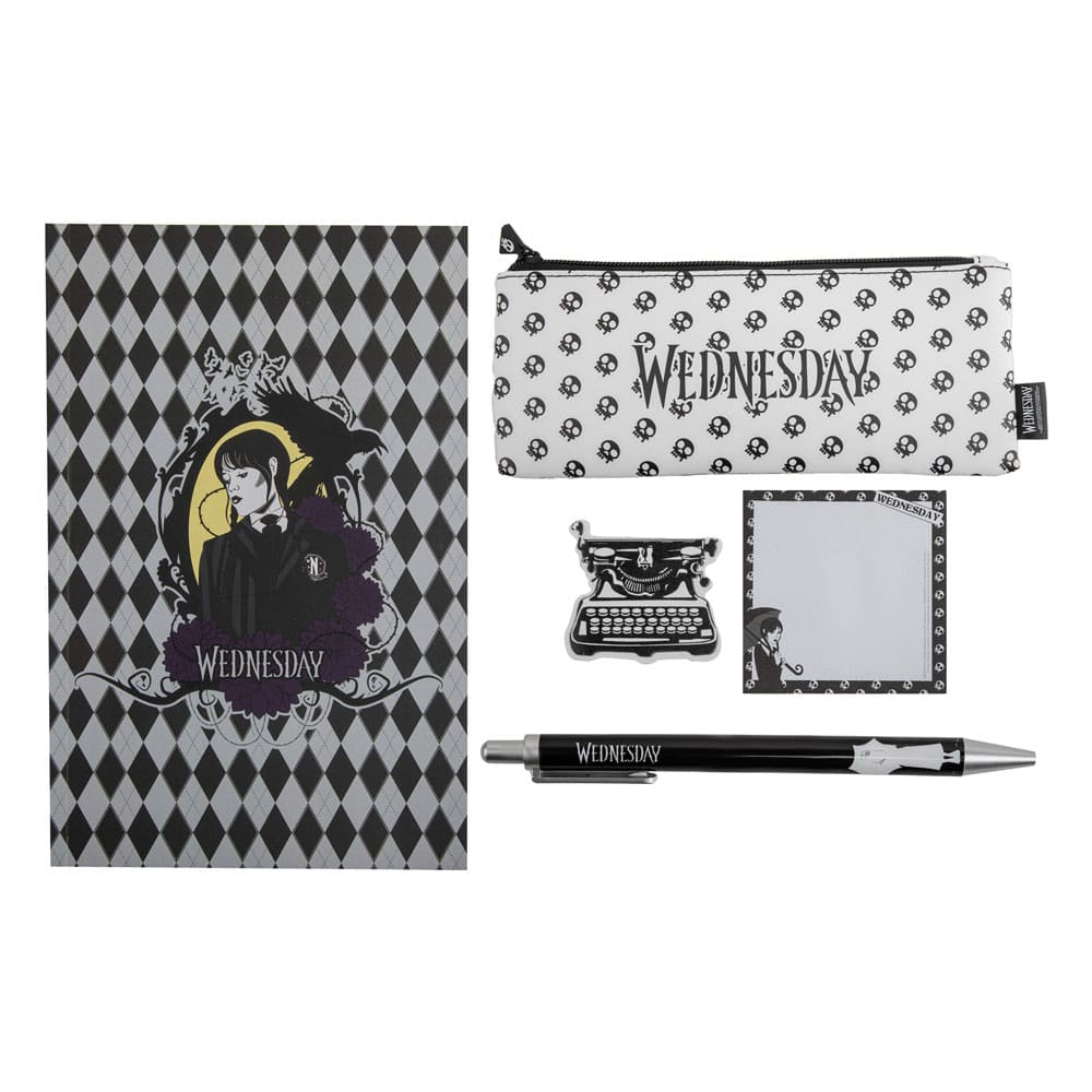 WEDNESDAY - Black 5 Piece Stationery Set