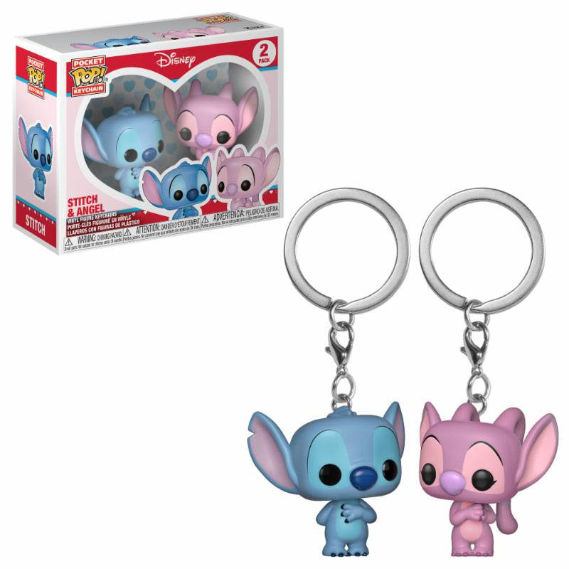 DISNEY : LILO AND STITCH - Stitch & Angel 2 Pack Funko Pocket Pop! Keychain