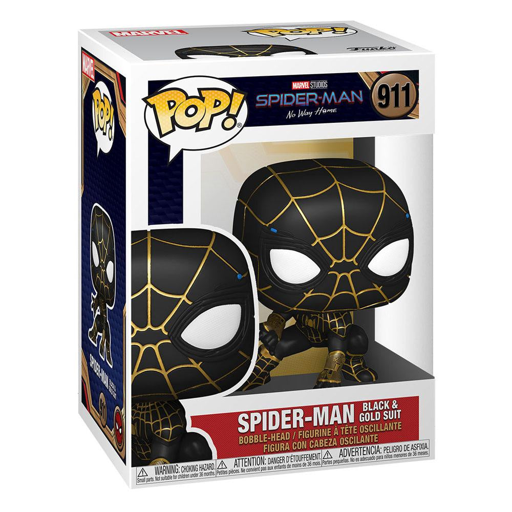 MARVEL : SPIDER-MAN NO WAY HOME - Spider-Man (Black & Gold Suit) #911 Funko Pop!