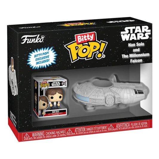 STAR WARS - Han Solo w/ Millenium Falcon Funko Bitty Pop! Rides