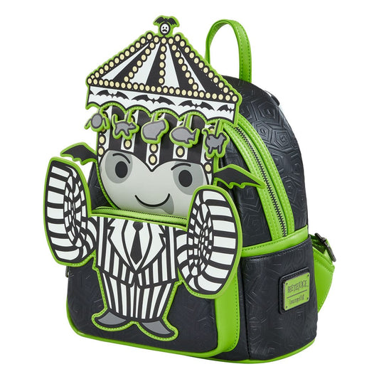 LOUNGEFLY : BEETLEJUICE - Pinstripe HEO Exclusive Mini Backpack