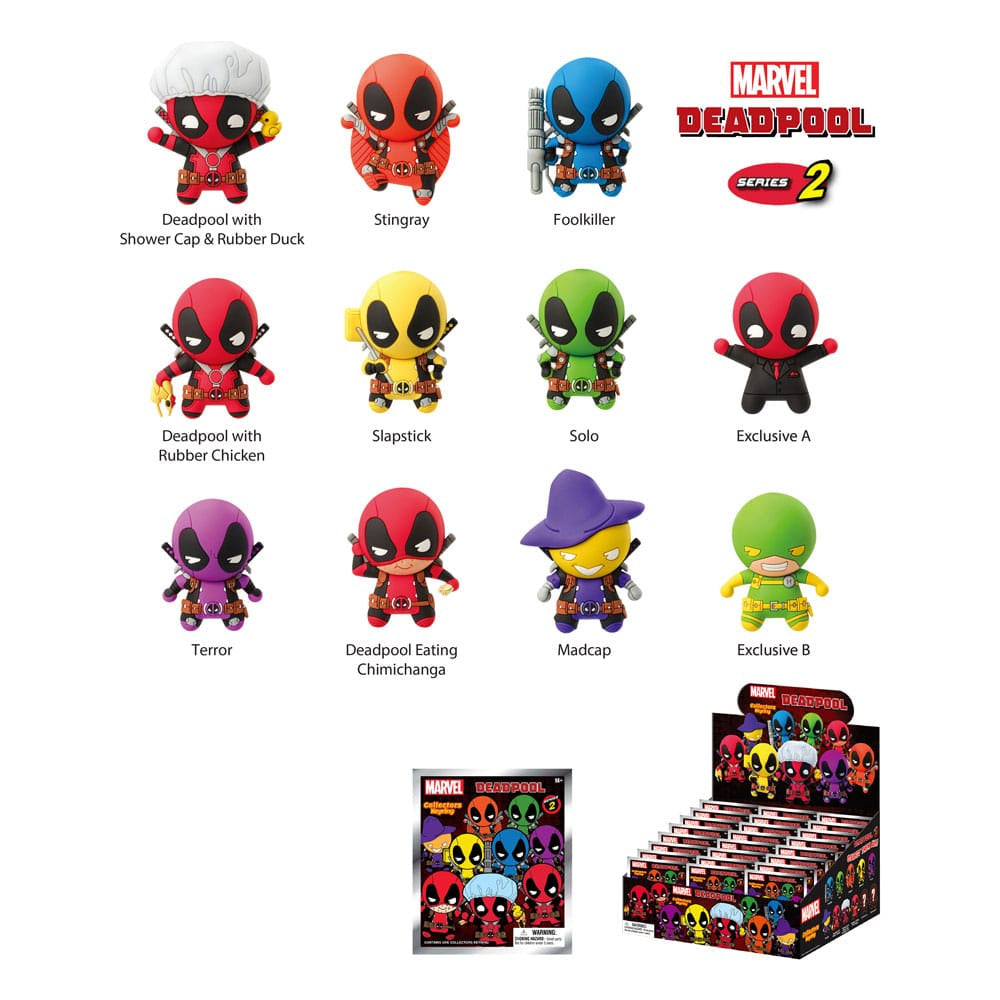 MARVEL : DEADPOOL - Series 2 Blind Bag Keyring / Bag Clip