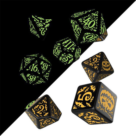 Q-WORKSHOP - Halloween Dice Set Pumpkin Jack O'Lantern  (7)