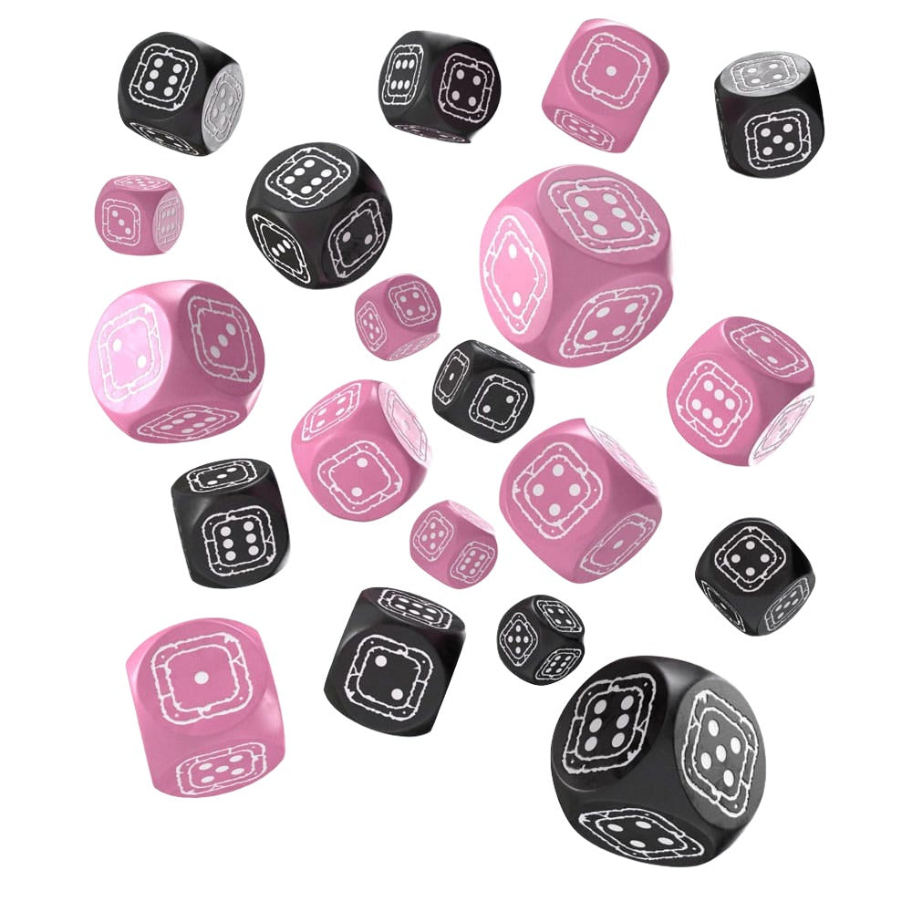 Fortress Compact D6 Dice Set Black&Pink (20)