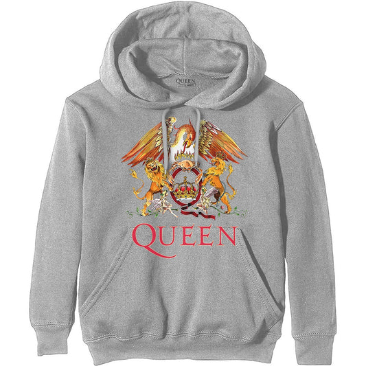 QUEEN - Classic Crest Grey Pullover Hoodie