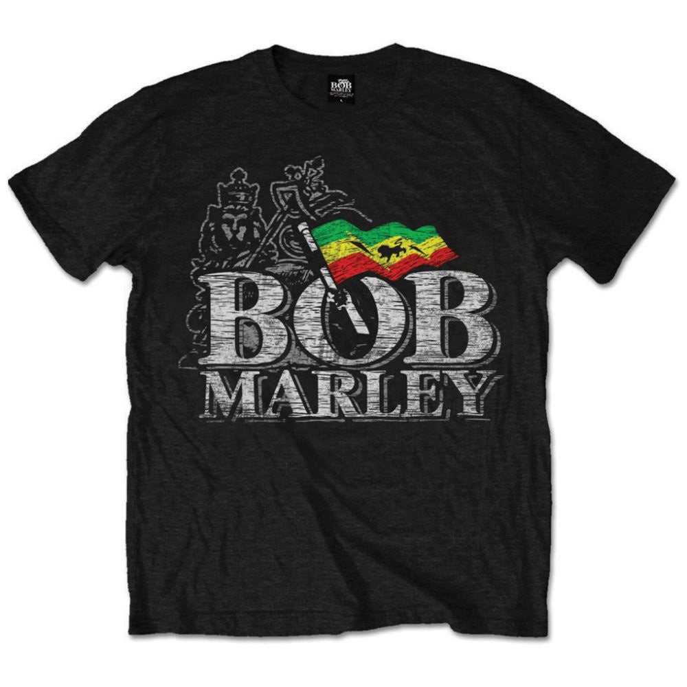 BOB MARLEY - Distressed Logo T-Shirt