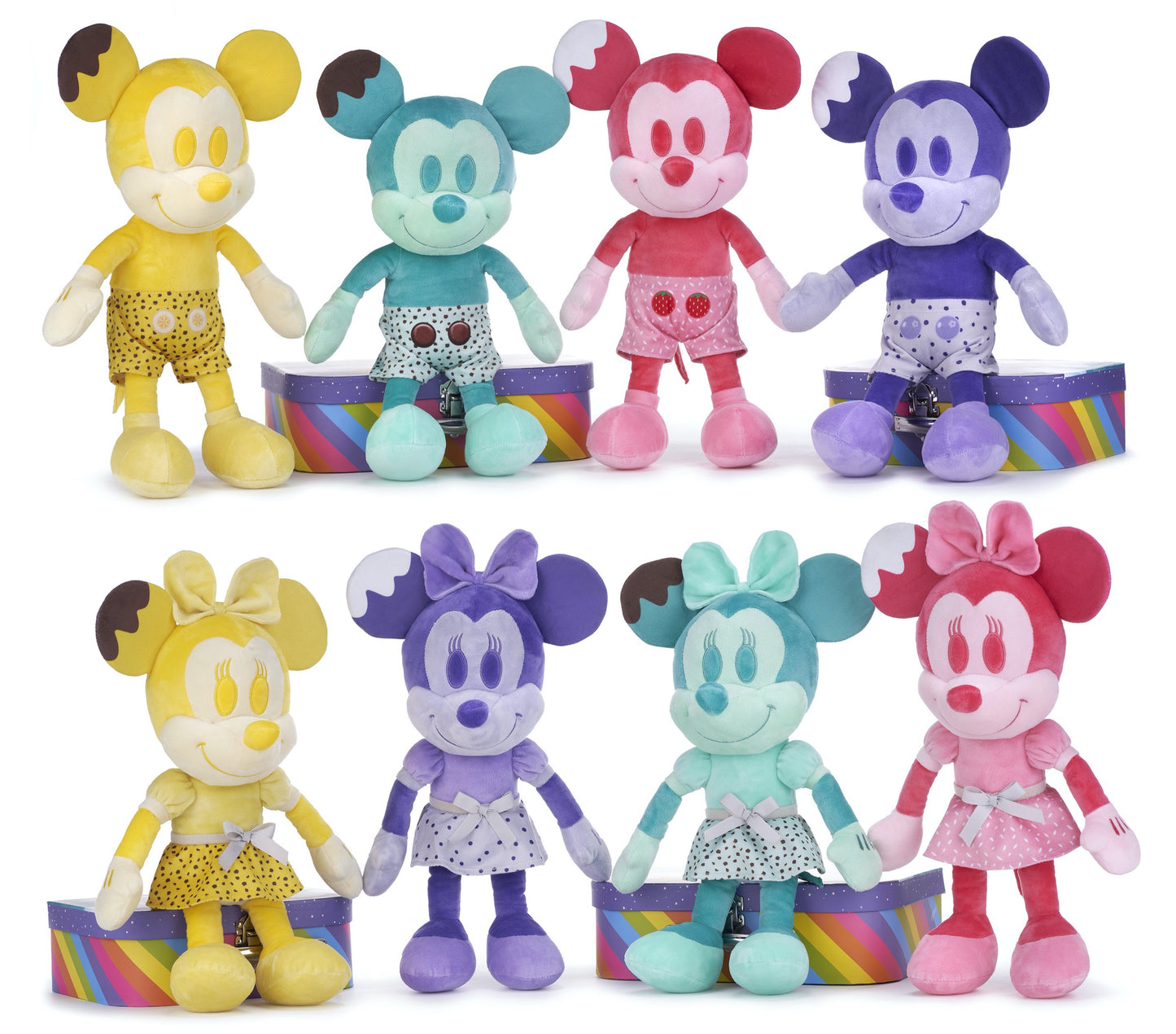 DISNEY : MICKEY & MINNIE - Multicolored 12" Plush