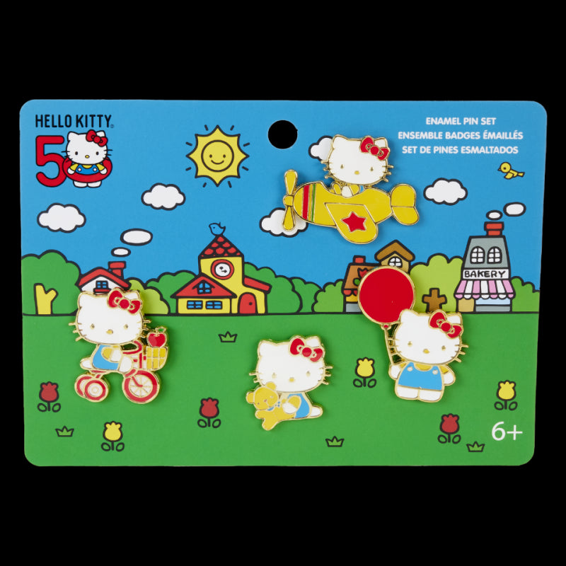 LOUNGEFLY : SANRIO - Hello Kitty 50th Anniversary Enamel Pin Set