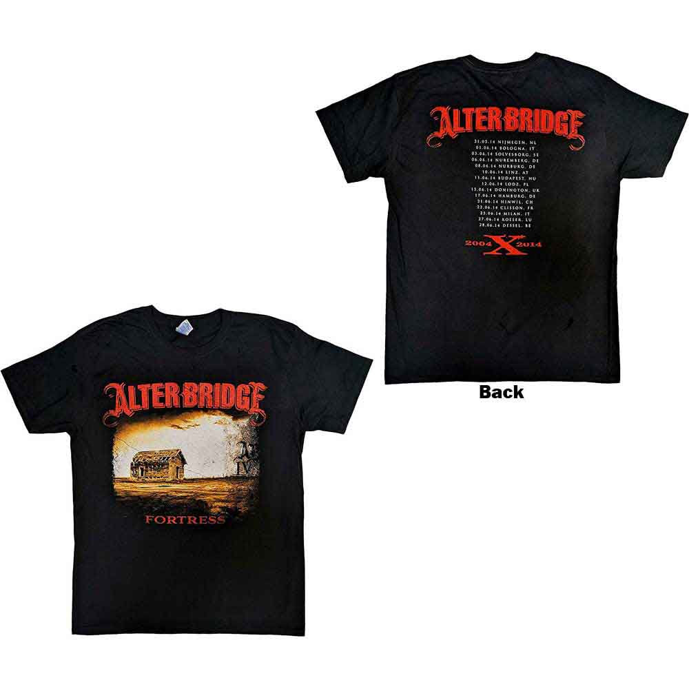 ALTER BRIDGE - Fortress 2014 Tour Dates Back Print T-Shirt