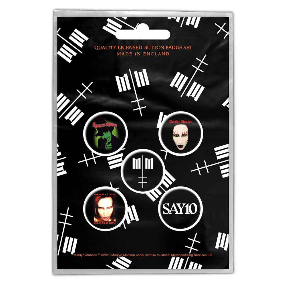 MARILYN MANSON - Cross Logo Badge Pack