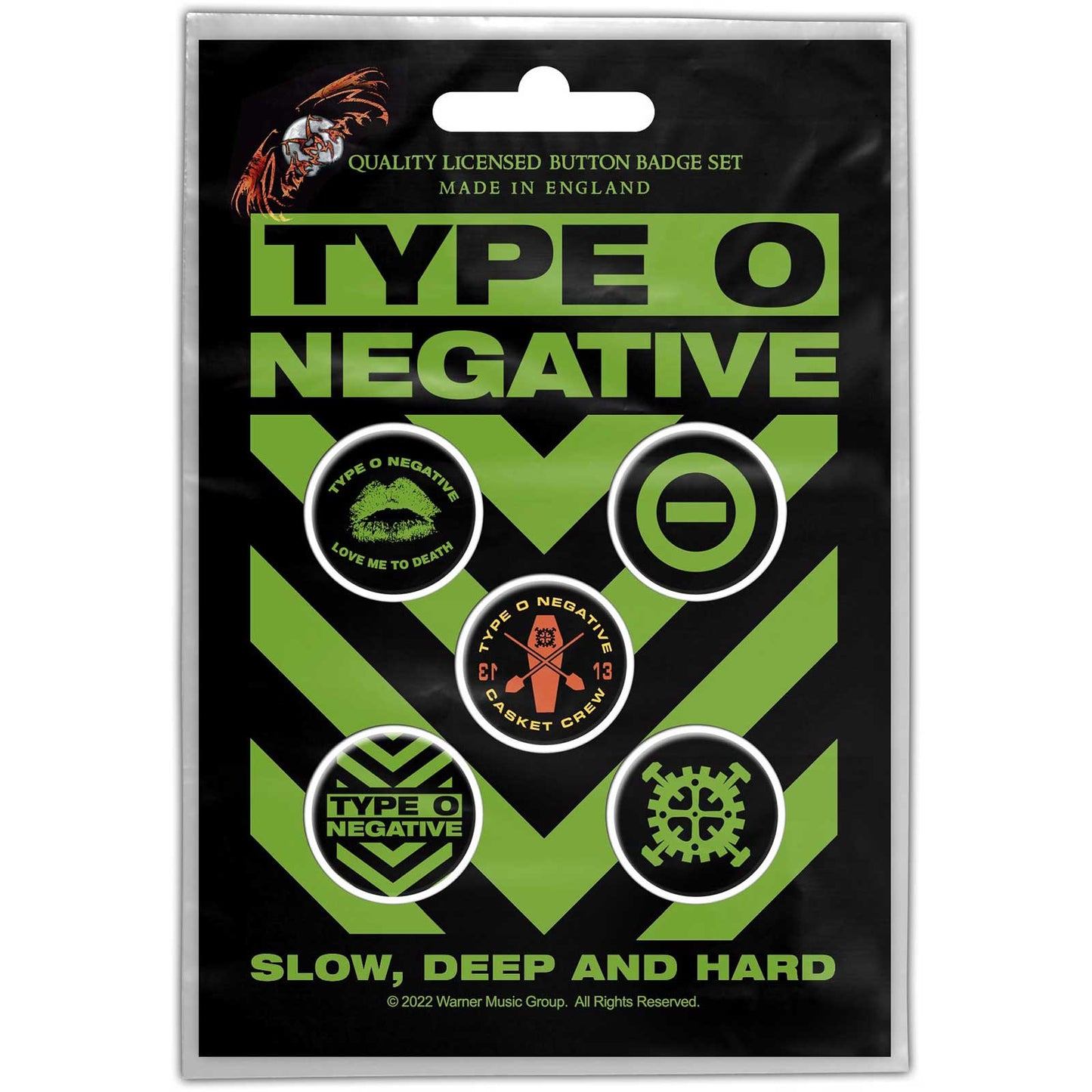 TYPE O NEGATIVE - Slow, Deep & Hard Badge Pack