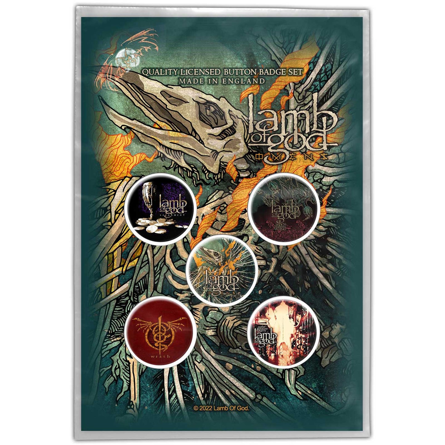 LAMB OF GOD - Omens Button Badge Pack