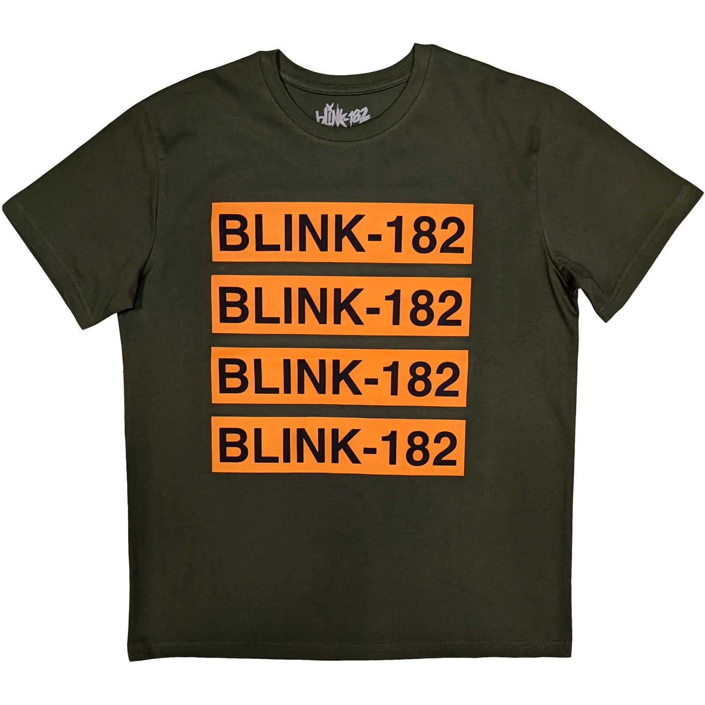 BLINK 182 - Logo Repeat Green T-Shirt