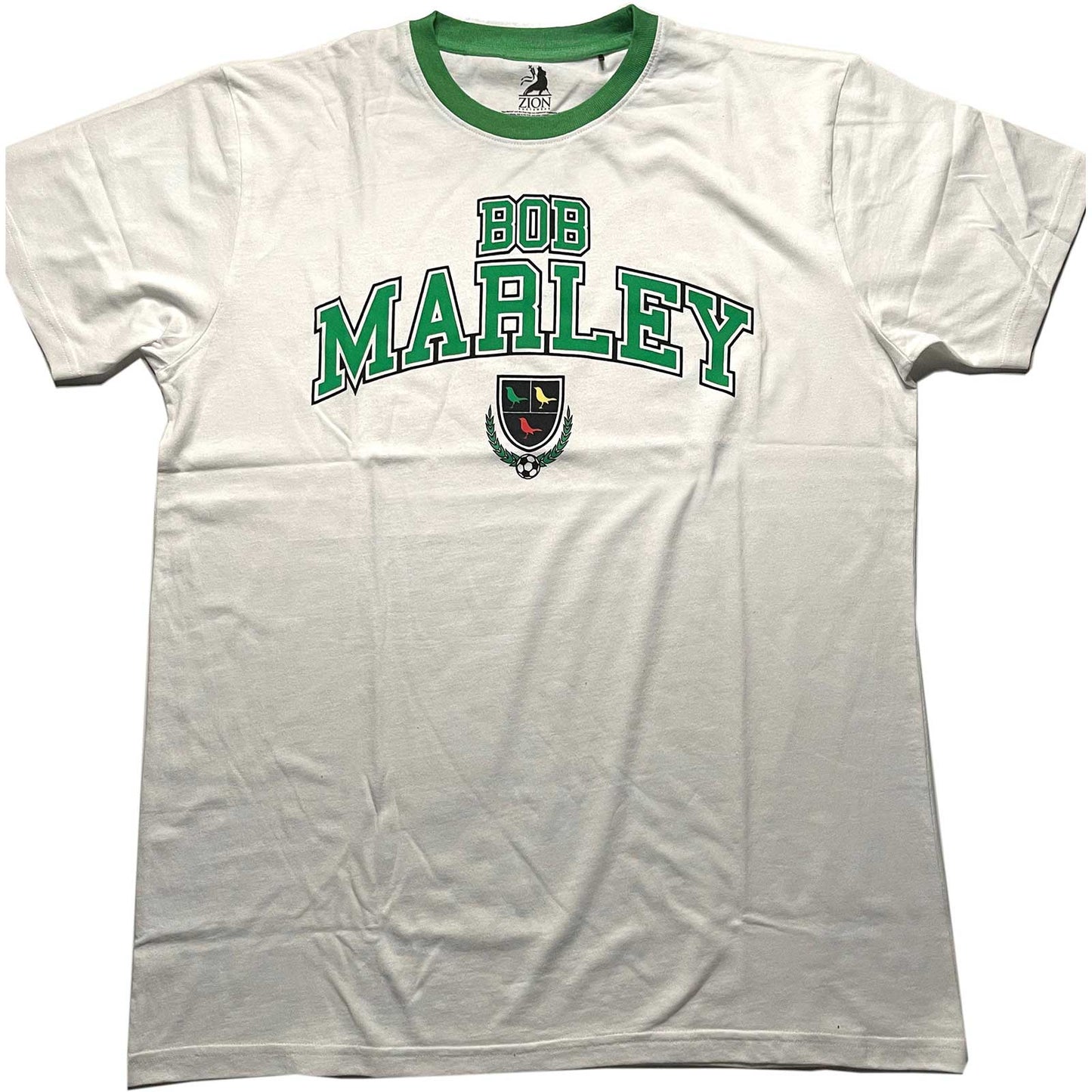 BOB MARLEY - Collegiate Crest Ringer T-Shirt