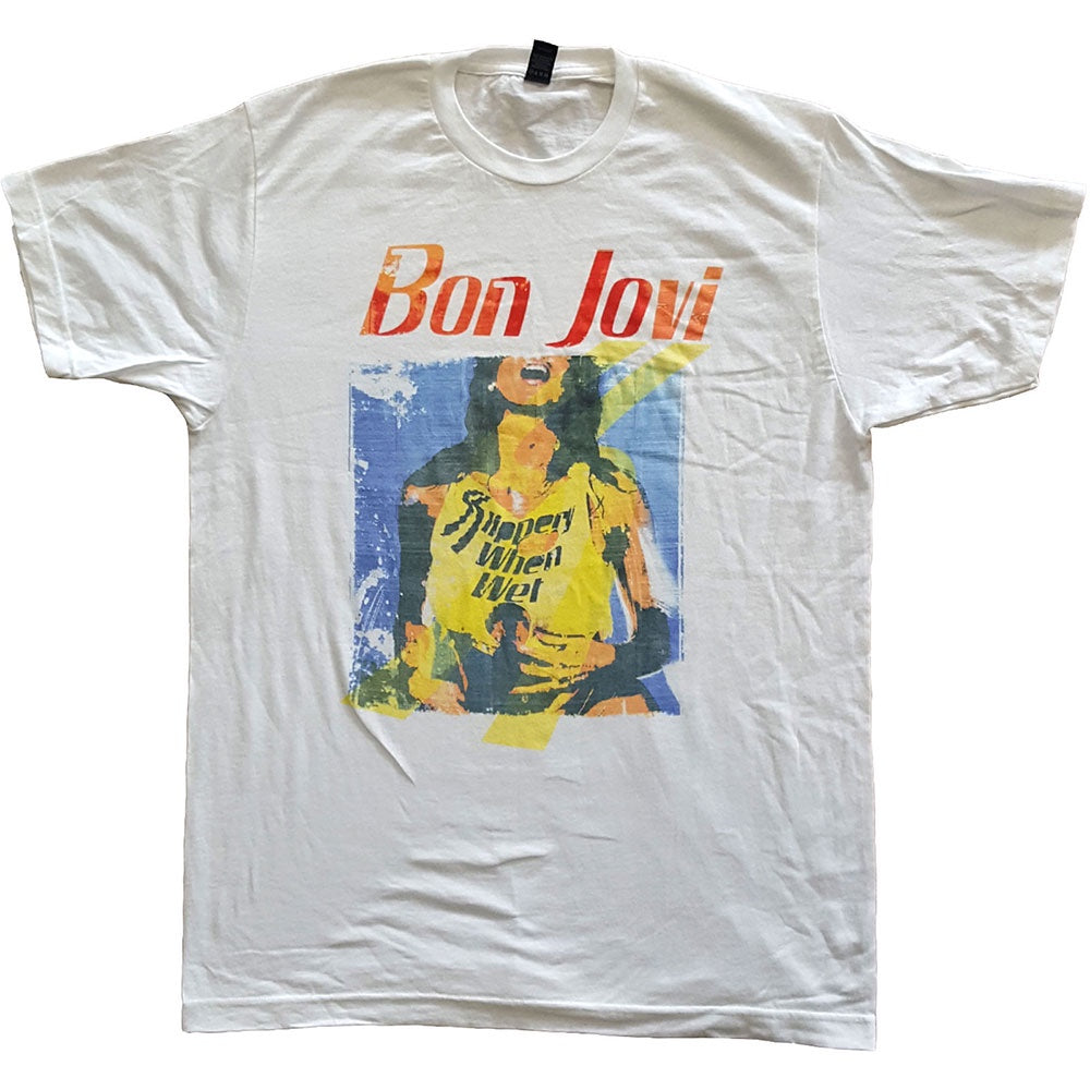 BON JOVI - Slippery When Wet Original Cover T-Shirt