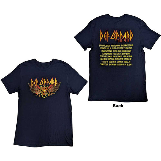 DEF LEPPARD - Rock Of Ages Tour Navy T-Shirt