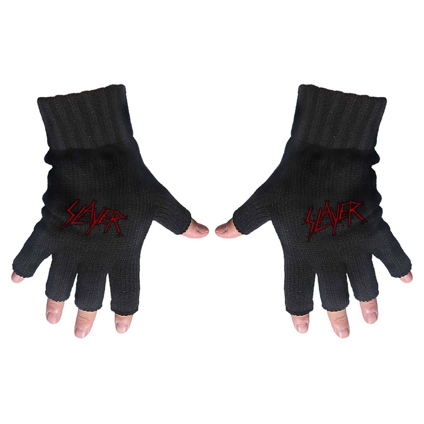 SLAYER - Scratched Logo Fingerless Gloves