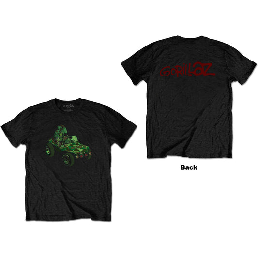 GORILLAZ - Group Green Geep Black T-Shirt